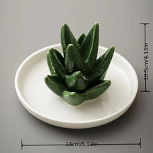 Load image into Gallery viewer, Ceramic Aloe Vera Ring Holder, Jewelry Display Tray