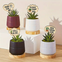 Load image into Gallery viewer, Funny Wooden Plant Labels