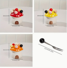 Load image into Gallery viewer, Whimsical Mushroom Fork Set with Stainless Steel Cutlery