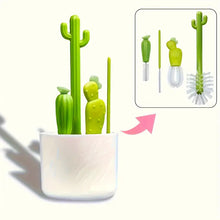 Load image into Gallery viewer, Cactus-Themed Multi-Purpose Cleaning Brush Set
