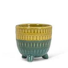 Load image into Gallery viewer, Sm Two Tone Footed Planter-3"D

