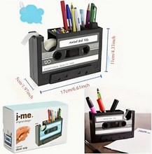 Load image into Gallery viewer, Retro Cassette Tape Dispenser with Pen Holder
